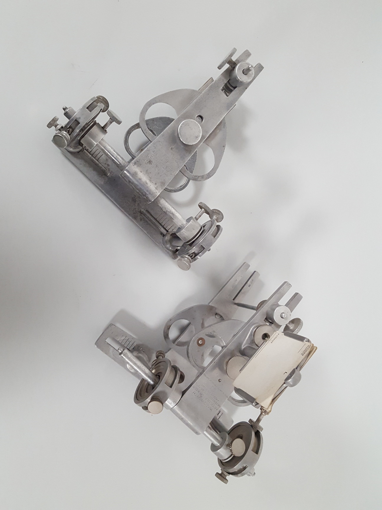 Image of 2x Vintage 1919 Wadsworth Dental Articulators No. 2 Lab Dentistry Upcycle