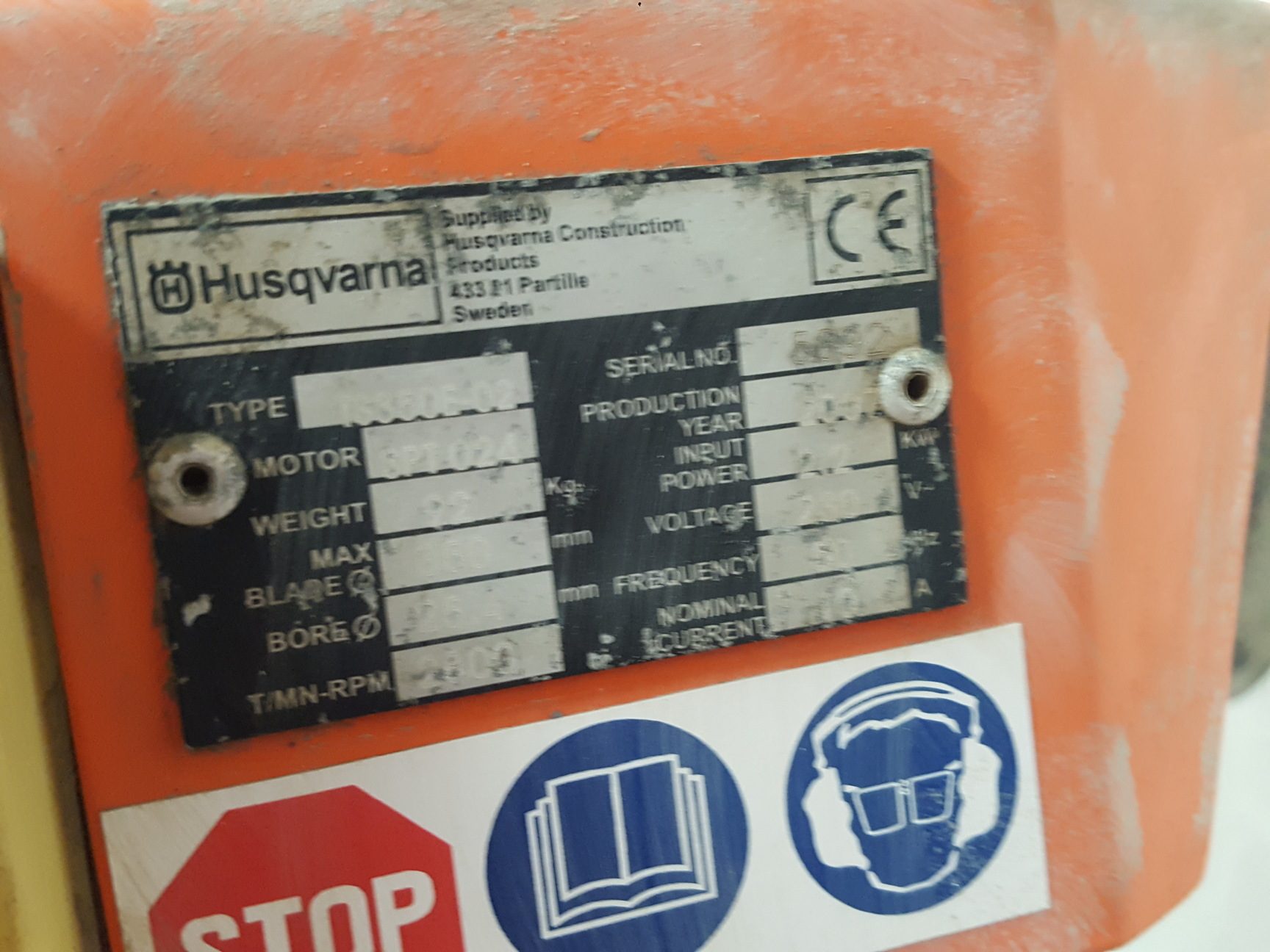 Image of Husqvarna TS350 E Electric Masonry Saw (Damaged Blade)