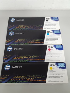 Thumbnail image of 4x HP 125A Toner CB540A Black, CB543A Magenta, CB541A Cyan, CB542A Yellow