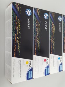 Thumbnail image of 4x HP 125A Toner CB540A Black, CB543A Magenta, CB541A Cyan, CB542A Yellow