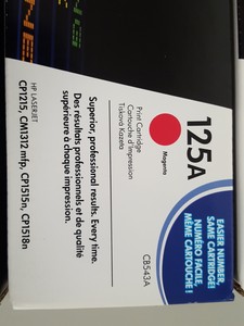 Thumbnail image of 4x HP 125A Toner CB540A Black, CB543A Magenta, CB541A Cyan, CB542A Yellow