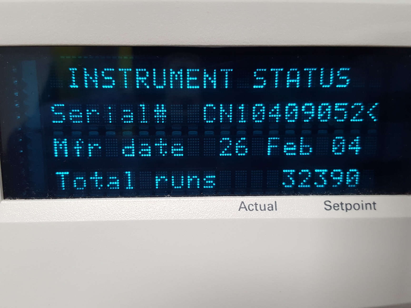 Image of Agilent 6890GC + 7683 Autosampler, & 5973 MSD + 59864B Gauge Controller Lab