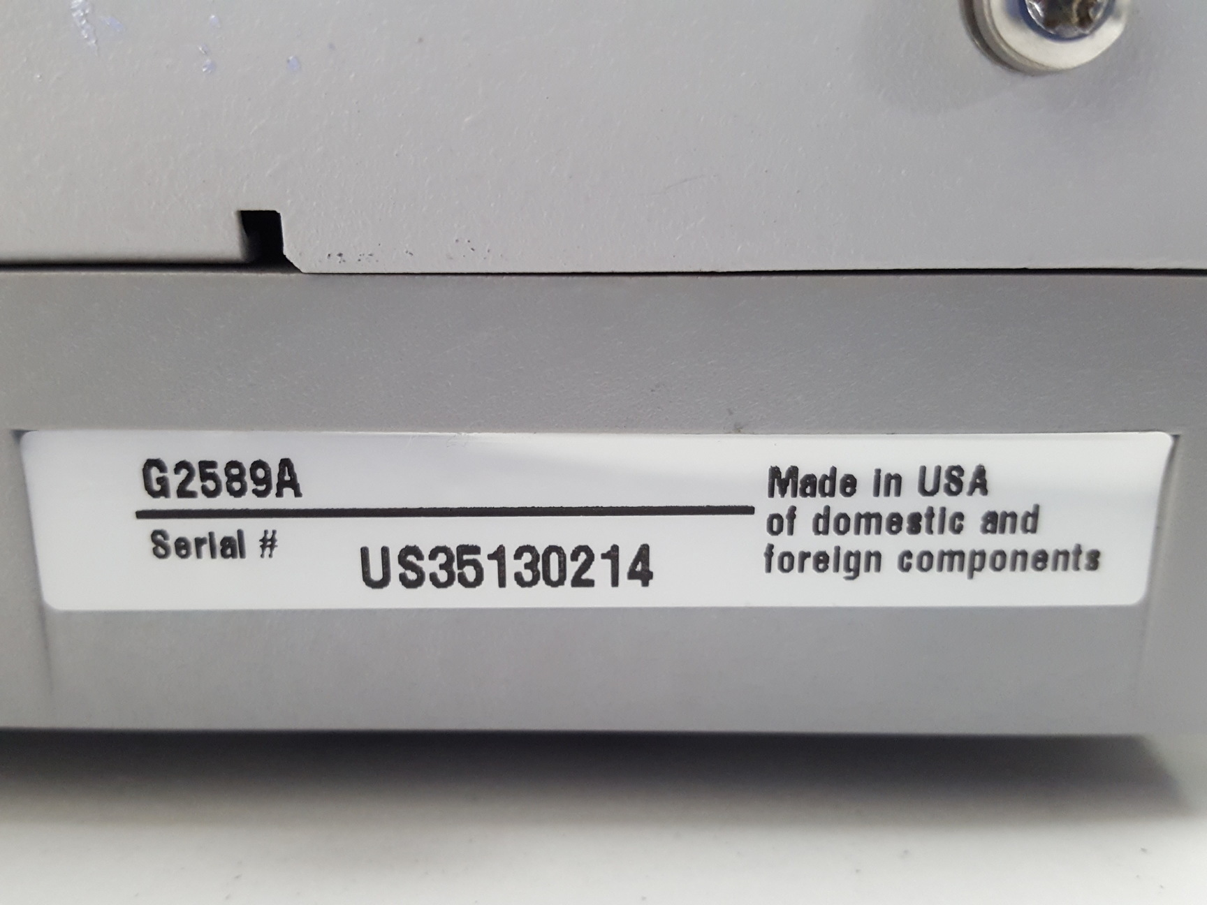 Image of Agilent 6890GC + 7683 Autosampler, & 5973 MSD + 59864B Gauge Controller Lab
