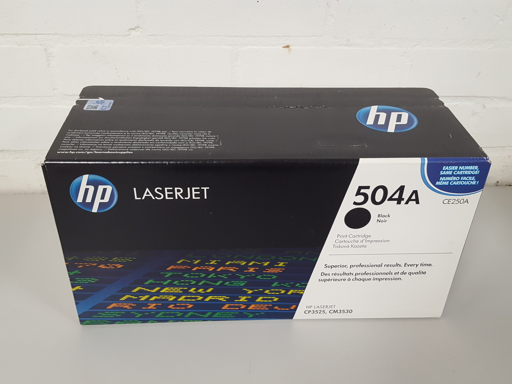 Image of HP 504A CE250A Black Genuine LaserJet Toner Cartridge Printer Ink