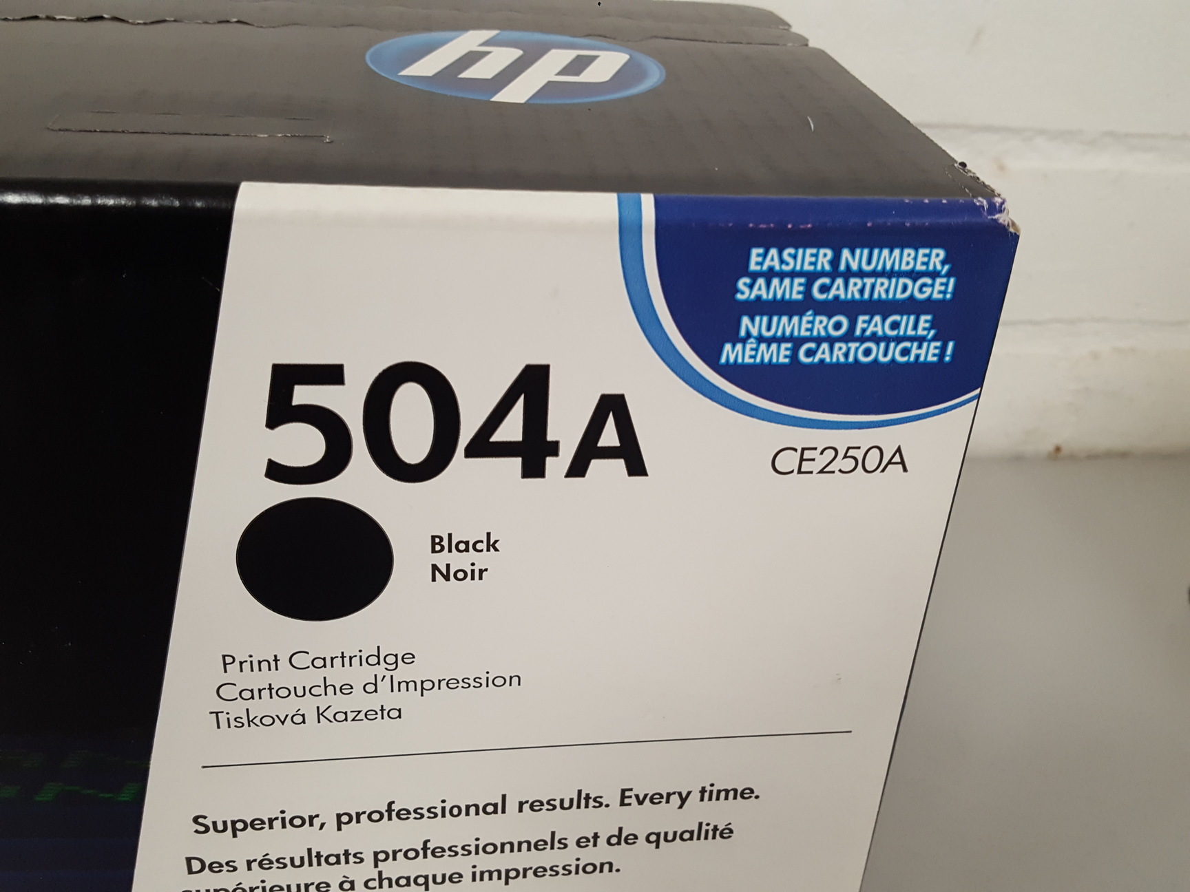 Image of HP 504A CE250A Black Genuine LaserJet Toner Cartridge Printer Ink