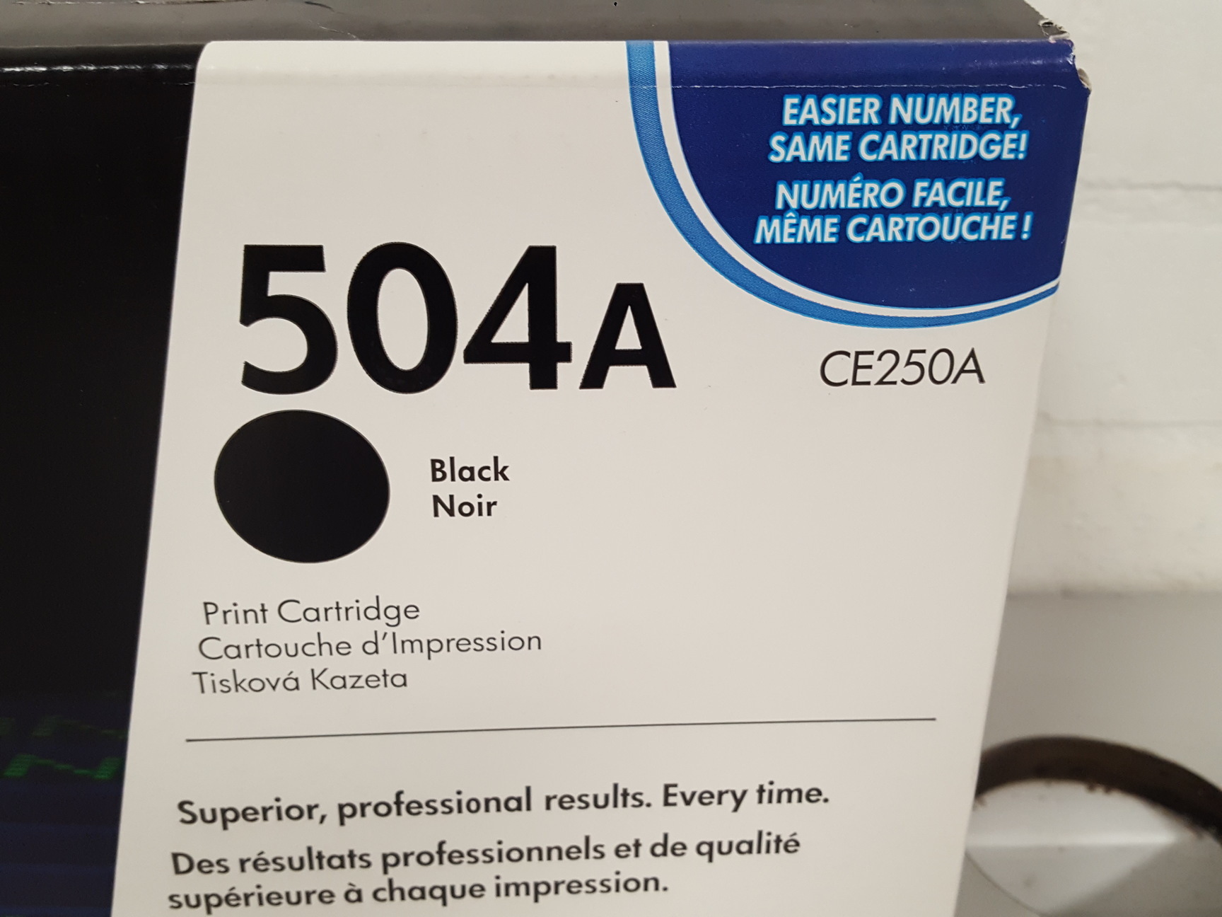 Image of HP 504A CE250A Black Genuine LaserJet Toner Cartridge Printer Ink