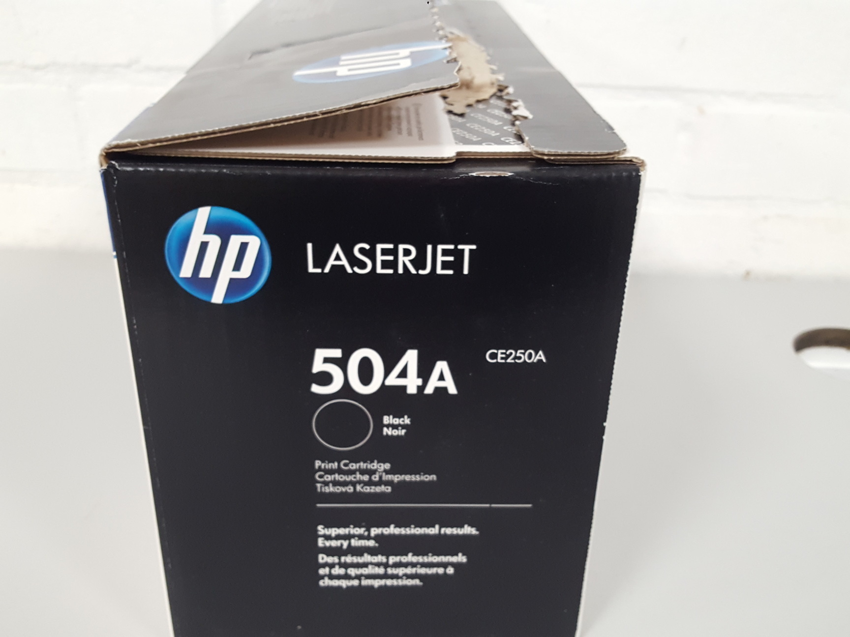 Image of HP 504A CE250A Black Genuine LaserJet Toner Cartridge Printer Ink