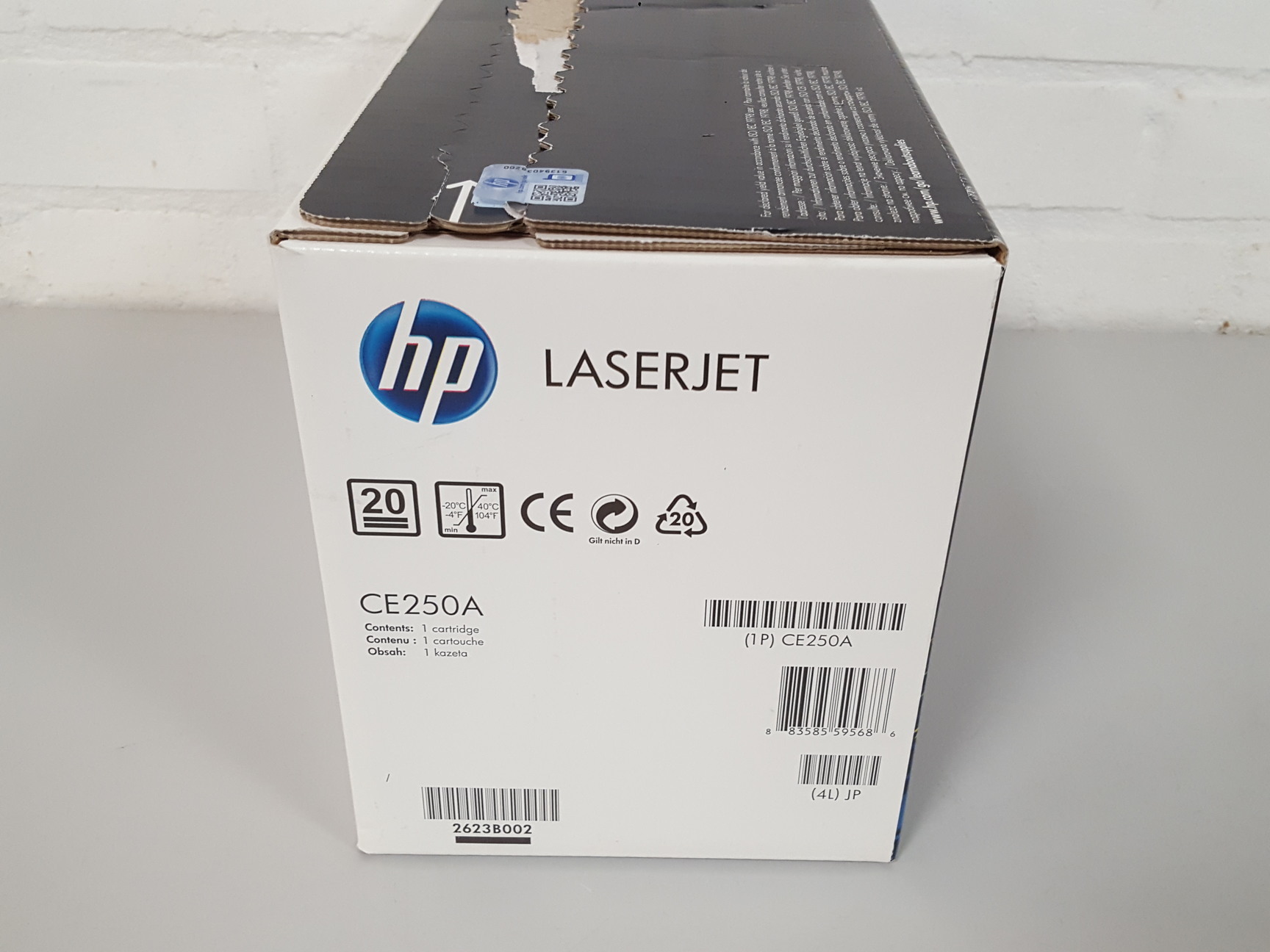 Image of HP 504A CE250A Black Genuine LaserJet Toner Cartridge Printer Ink