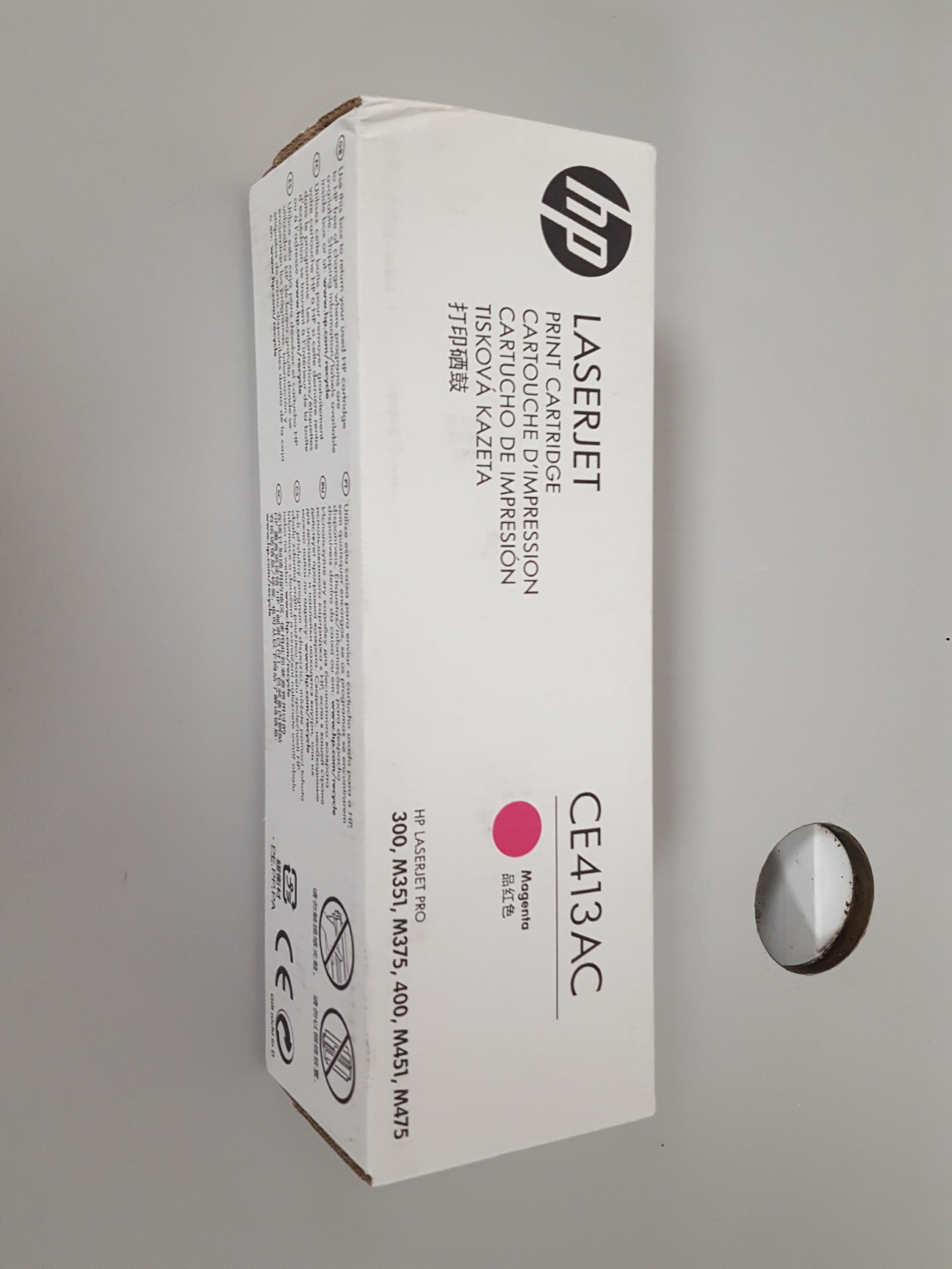 Image of HP CE413AC Magenta Toner Printer Laser Cartridge