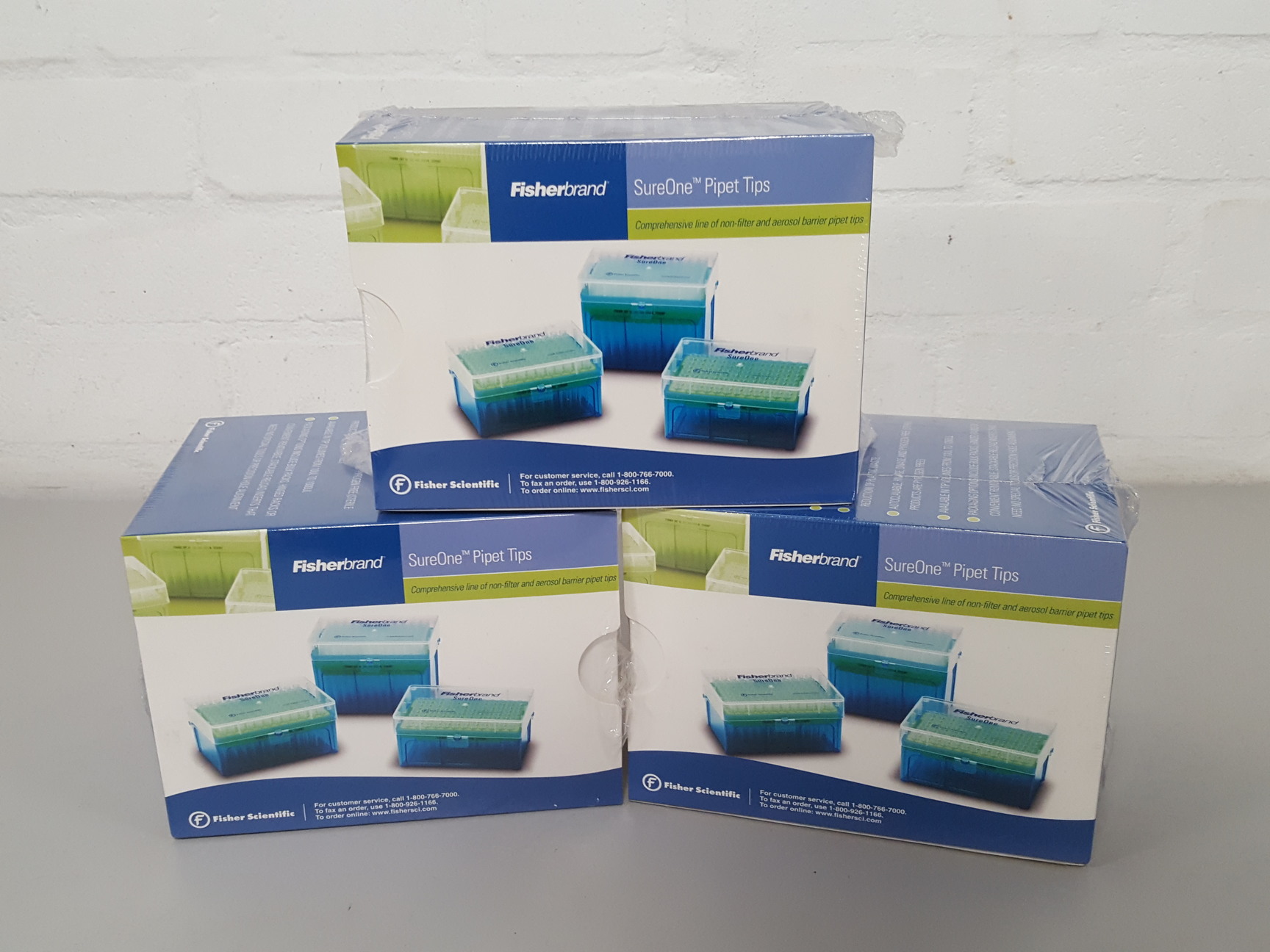 Image of 3 Boxes of Fisherbrand Sureone P2/P10 Ultra Micro Pipet Tips 0.1-10uL 02-707-438