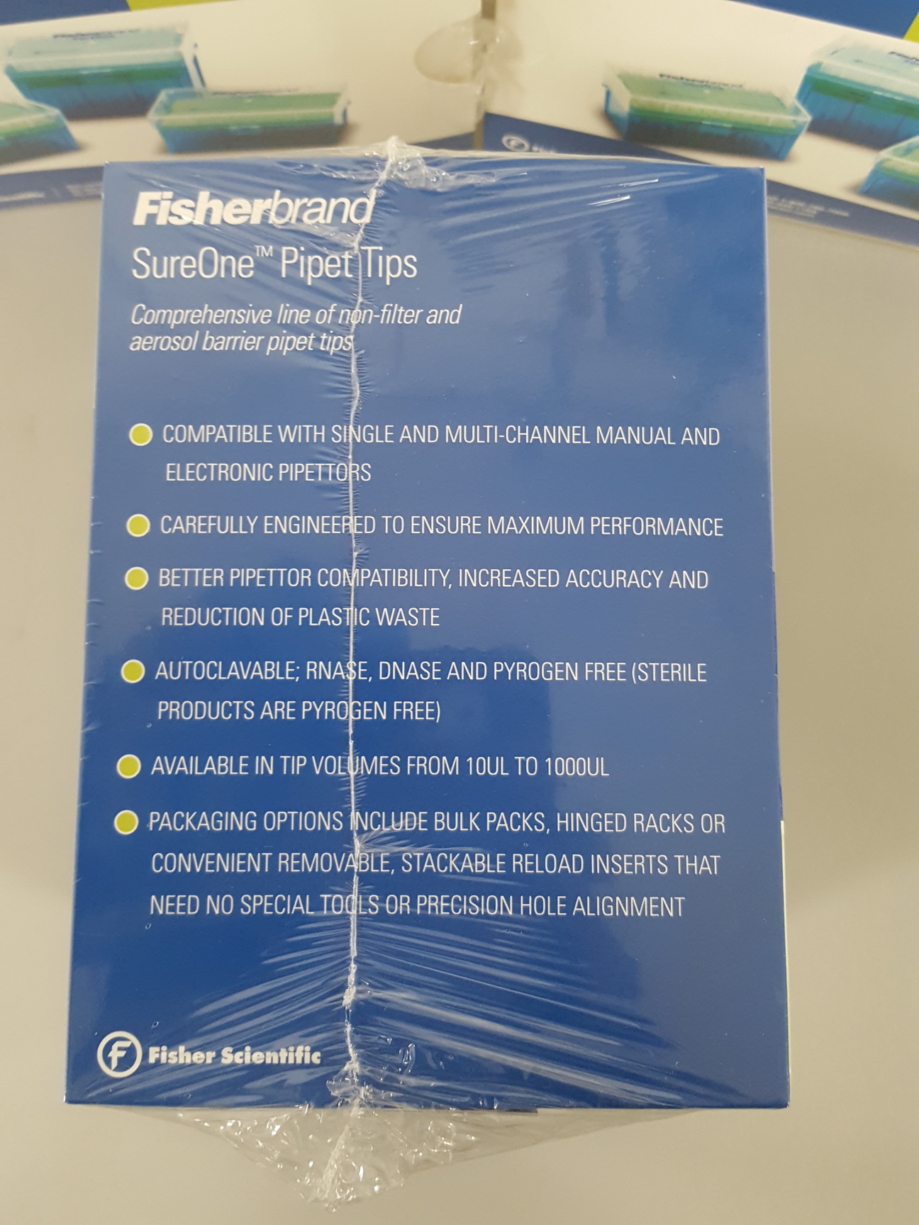 Image of 3 Boxes of Fisherbrand Sureone P2/P10 Ultra Micro Pipet Tips 0.1-10uL 02-707-438