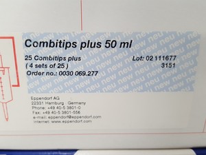 Thumbnail image of 2x Boxes of Eppendorf CombiTips Plus 50ml Pipette Combi Tips Lab