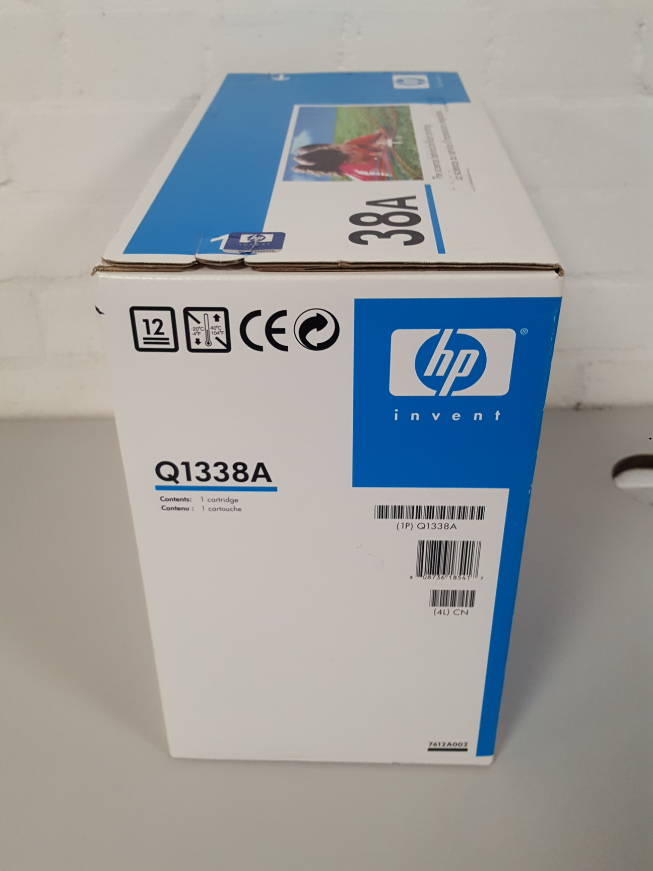 Image of HP 38A (Q1338A) Black Original LaserJet Toner Cartridge