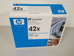 Thumbnail image of HP 42X (Q5942X) Black Genuine LaserJet Toner Cartridge