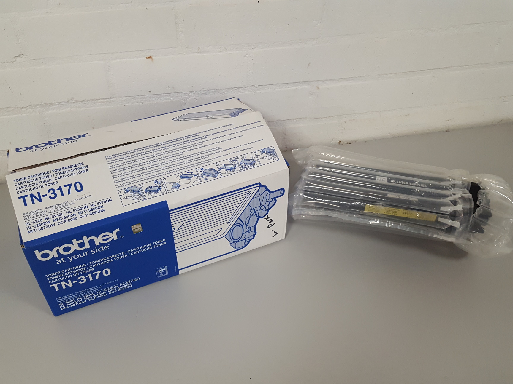 Image of 2x Brother TN3170 Toner Printer Ink Cartridges
