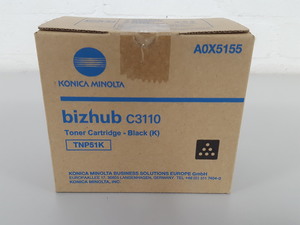 Thumbnail image of Konica Minolta Bizhub TNP51K A0X5155 Black Toner Cartridge 