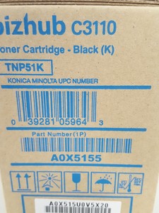 Thumbnail image of Konica Minolta Bizhub TNP51K A0X5155 Black Toner Cartridge 