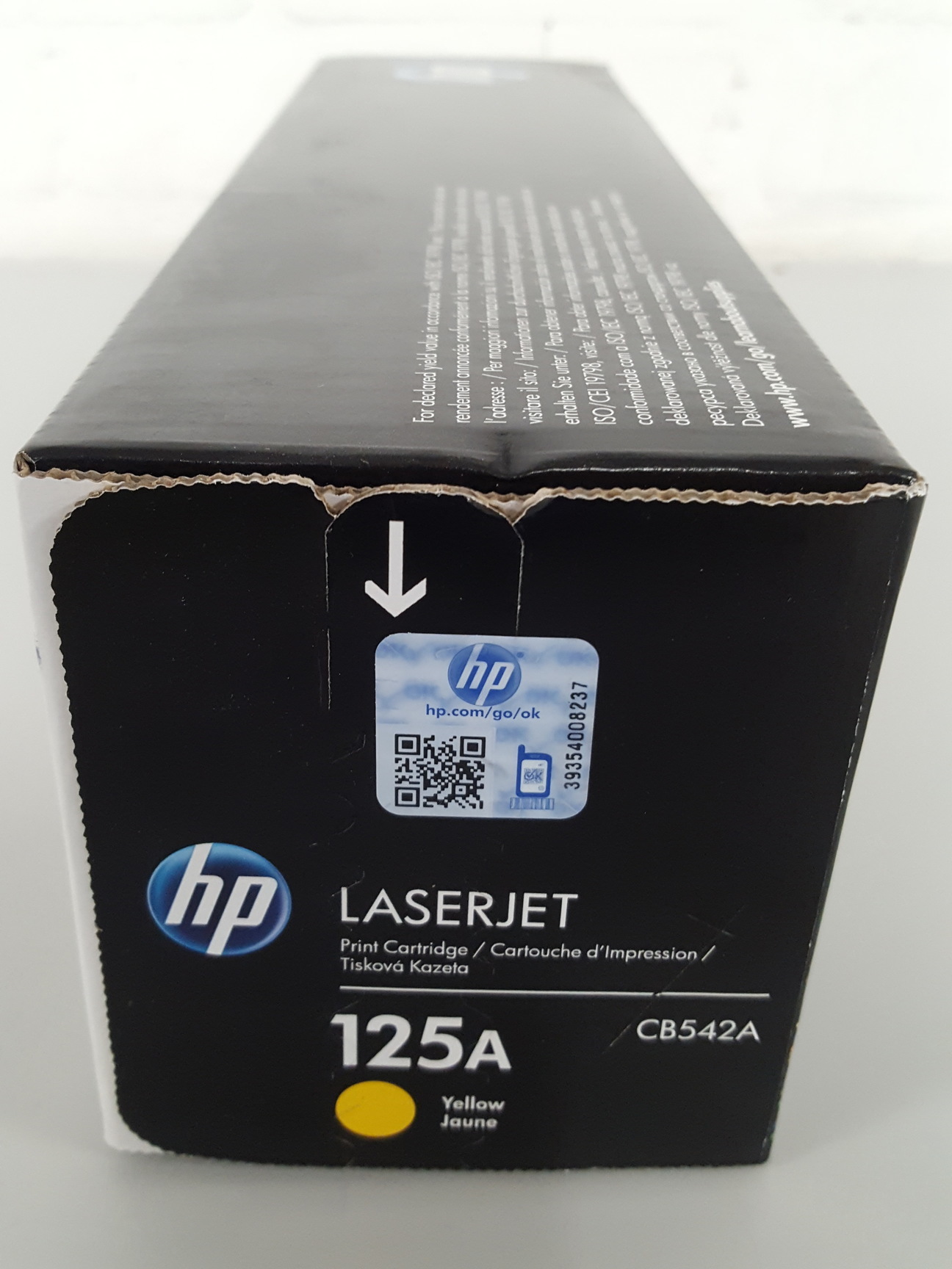 Image of HP 125A CB542A LaserJet Yellow Toner Cartridge Printer Ink Genuine