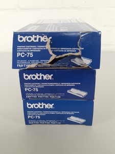 Thumbnail image of 3x Brother PC-75 Toner Printing Cartridge Printer Ink