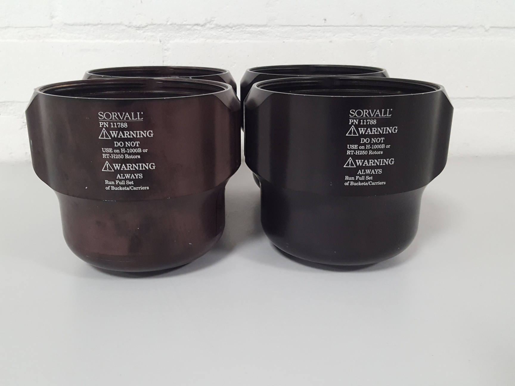 Image of 4x Sorvall 11788 Centrifuge Rotor Buckets for H-1000B / RT-H250 750mL