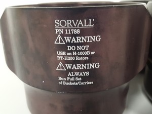 Thumbnail image of 4x Sorvall 11788 Centrifuge Rotor Buckets for H-1000B / RT-H250 750mL