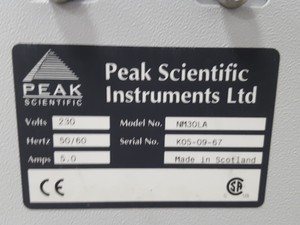 Thumbnail image of Peak Scientific NM30LA MS Nitrogen Generator Lab