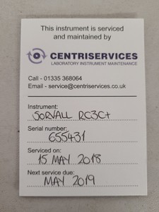 Thumbnail image of Sorvall RC-3C Plus Refrigerated Centrifuge Lab Spares / Repairs
