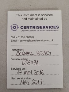 Thumbnail image of Sorvall RC-3C Plus Refrigerated Centrifuge Lab Spares / Repairs
