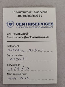 Thumbnail image of Sorvall RC-3C Plus Refrigerated Centrifuge Lab Spares / Repairs