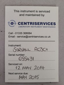 Thumbnail image of Sorvall RC-3C Plus Refrigerated Centrifuge Lab Spares / Repairs