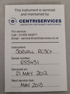 Thumbnail image of Sorvall RC-3C Plus Refrigerated Centrifuge Lab Spares / Repairs