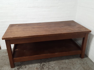 Thumbnail image of Vintage Engineering 2-Tier Wooden Table Workshop Furniture Lab