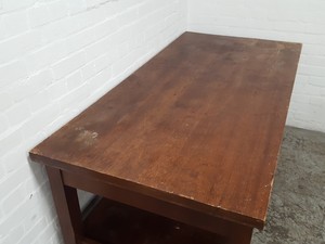Thumbnail image of Vintage Engineering 2-Tier Wooden Table Workshop Furniture Lab