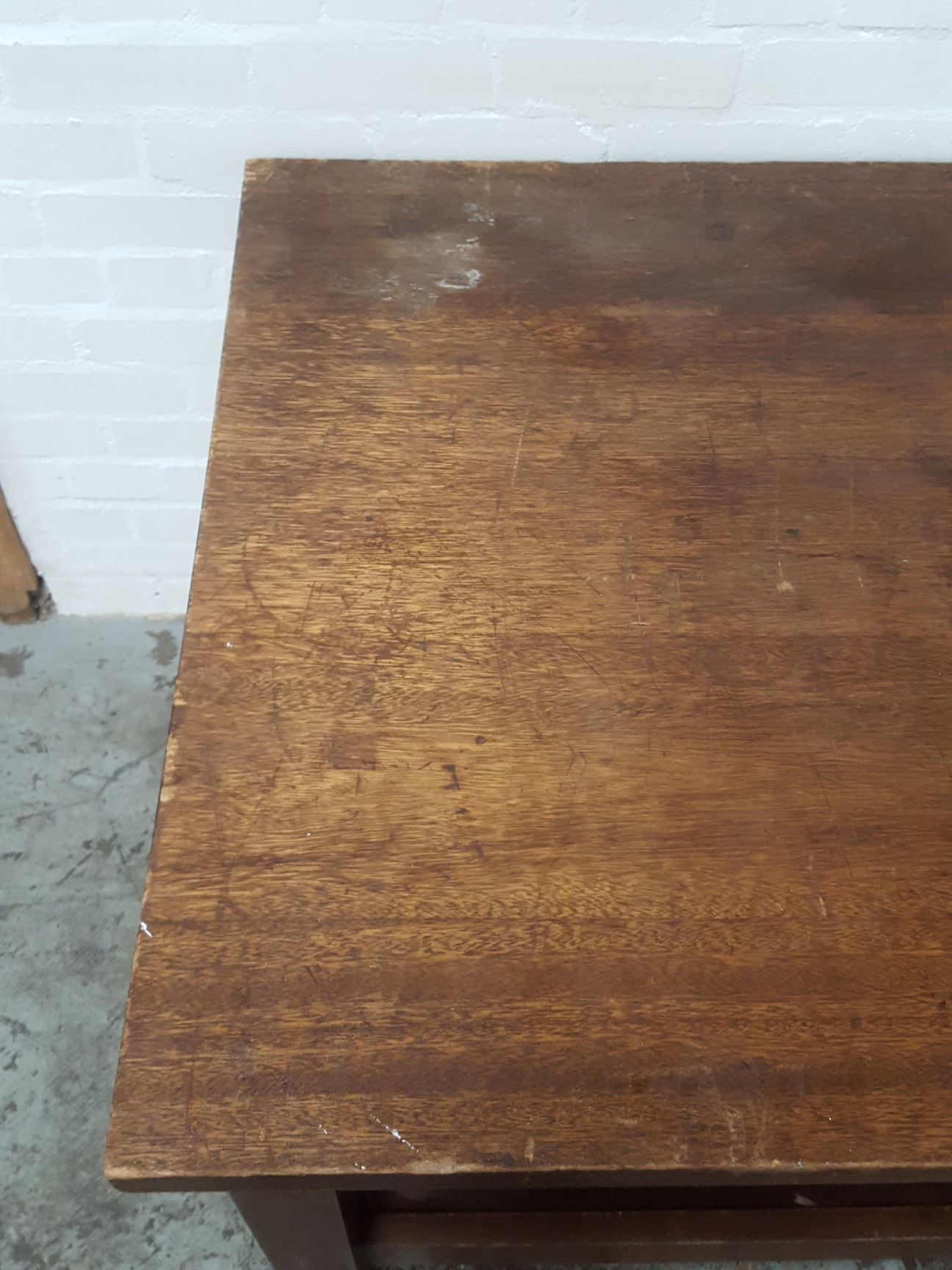 Image of Vintage Engineering 2-Tier Wooden Table Workshop Furniture Lab