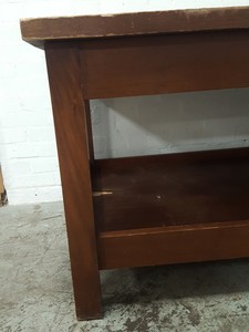 Thumbnail image of Vintage Engineering 2-Tier Wooden Table Workshop Furniture Lab