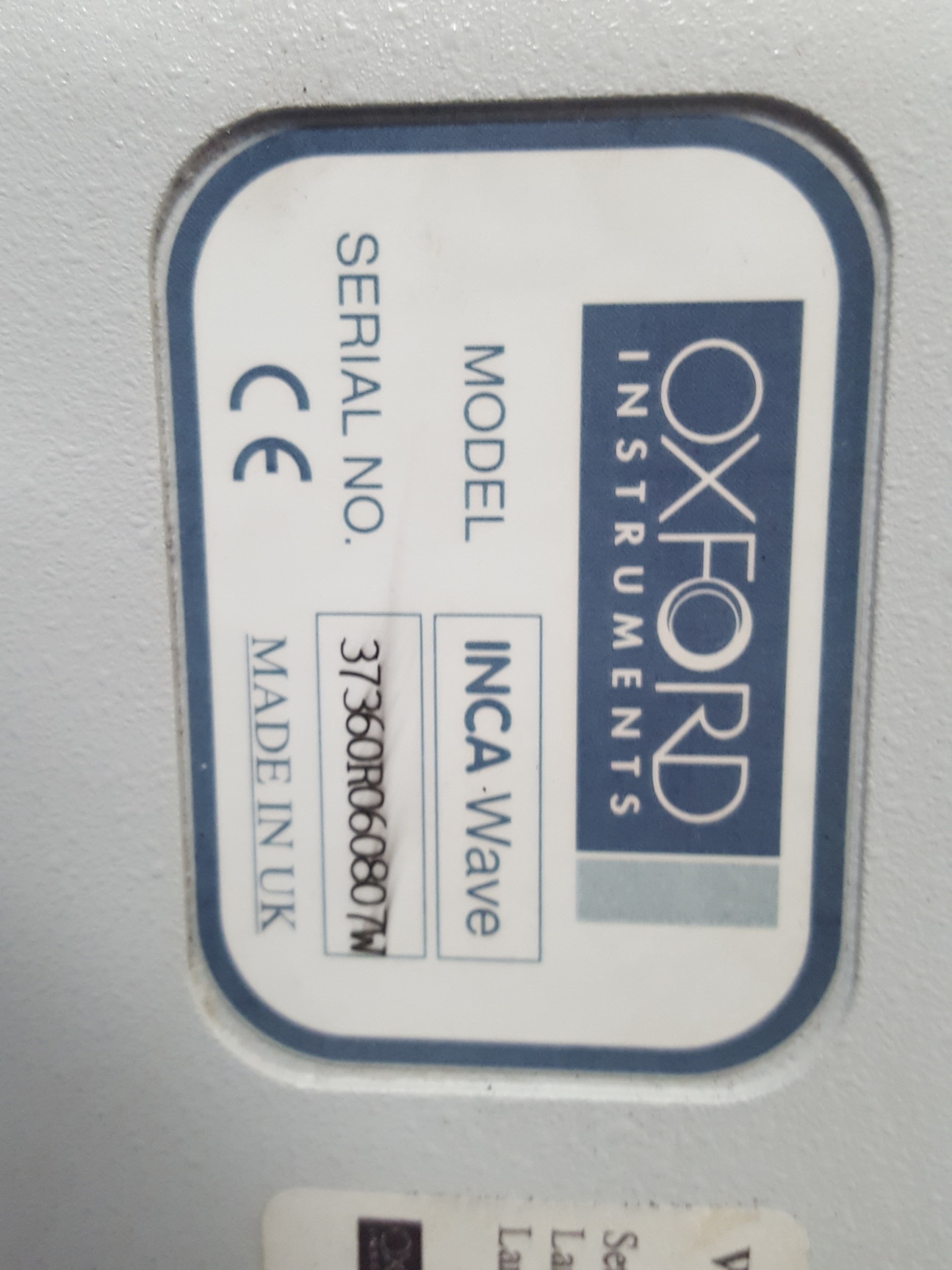 Image of Oxford Instruments EDX System Inca Wave WDS Detector & Spectrometer X-Stream Lab