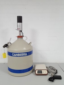 Thumbnail image of Canberra Liquid Nitrogen Tank + Ortec Smart-1Pos GEM-FX7025-XLB-SMP Detector