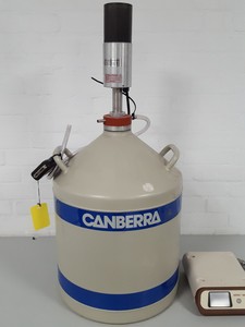 Thumbnail image of Canberra Liquid Nitrogen Tank + Ortec Smart-1Pos GEM-FX7025-XLB-SMP Detector