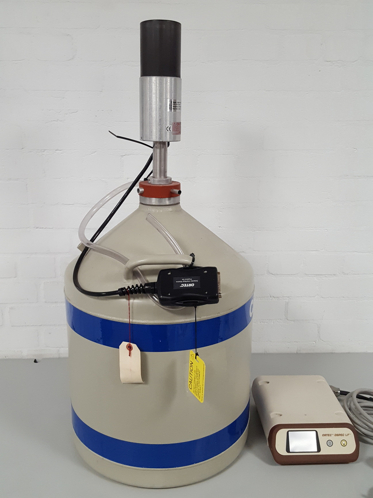 Image of Canberra Liquid Nitrogen Tank + Ortec Smart-1Pos GEM-FX7025-XLB-SMP Detector