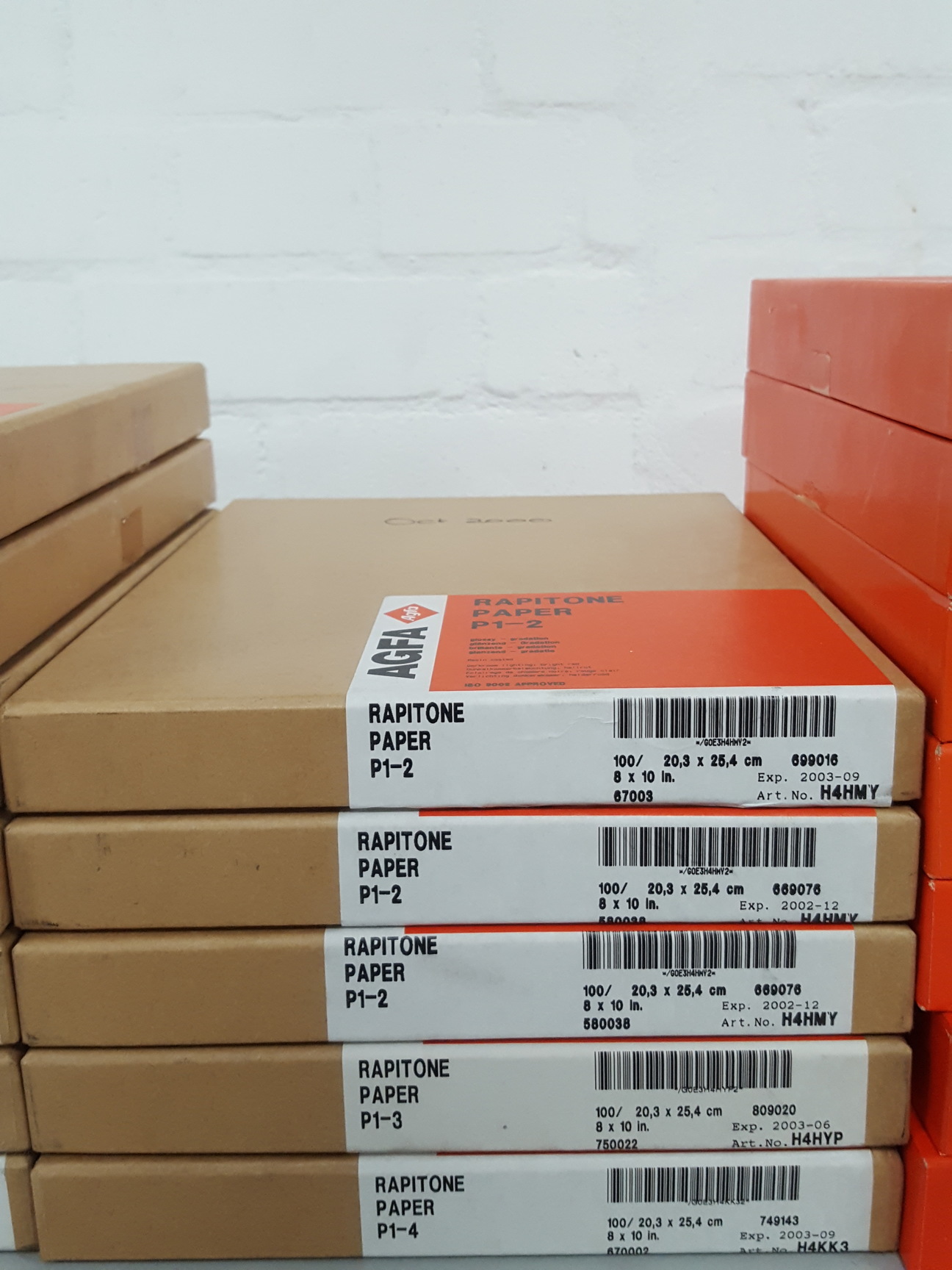 Image of 19x AGFA Rapitone Paper P1-4 H4KK3, P1-2 H4HMY, P1-3 H4HYP H4G4V P1-1 Lab