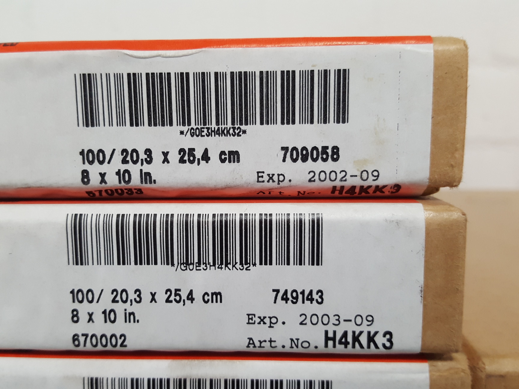 Image of 19x AGFA Rapitone Paper P1-4 H4KK3, P1-2 H4HMY, P1-3 H4HYP H4G4V P1-1 Lab