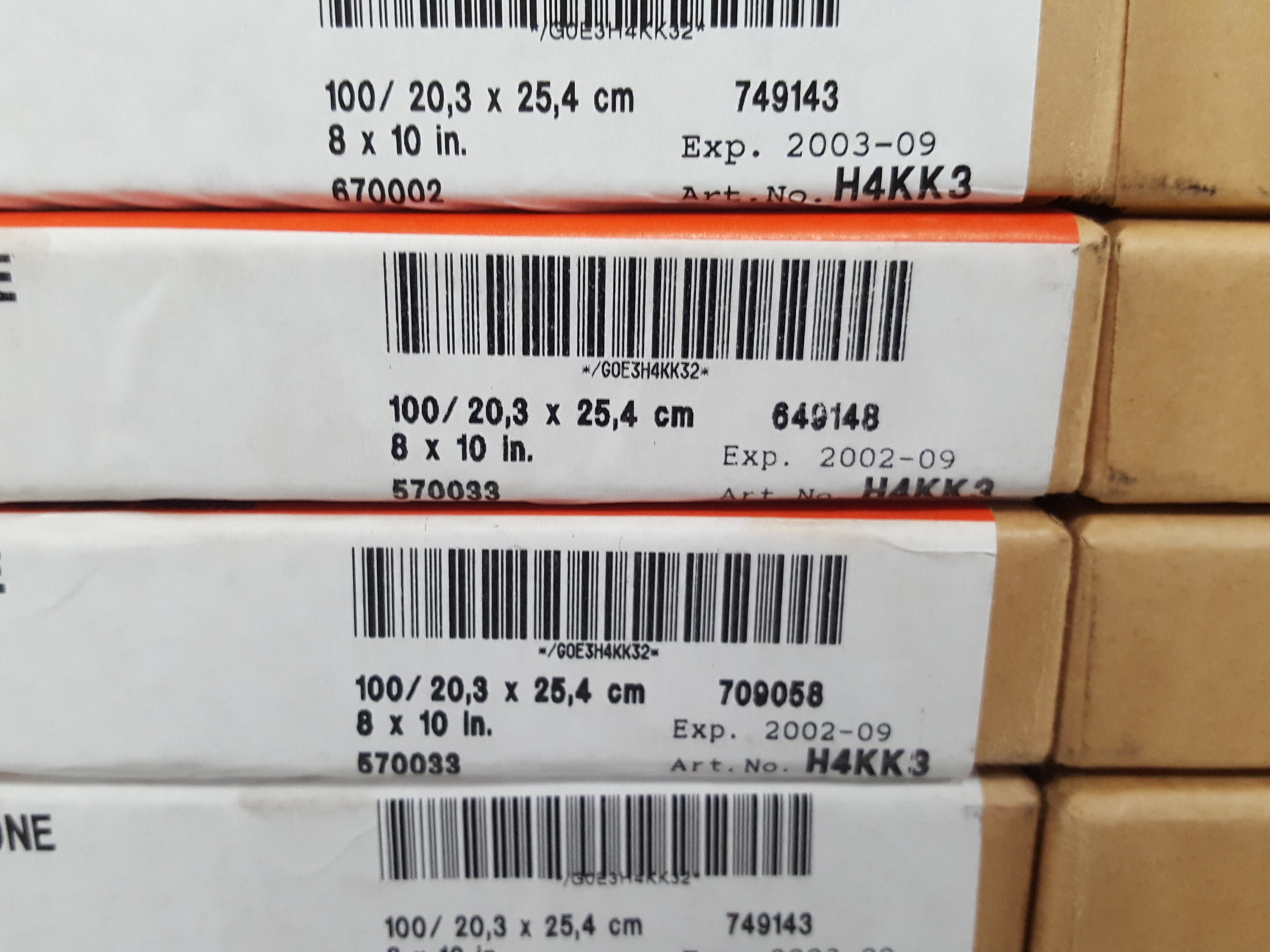 Image of 19x AGFA Rapitone Paper P1-4 H4KK3, P1-2 H4HMY, P1-3 H4HYP H4G4V P1-1 Lab