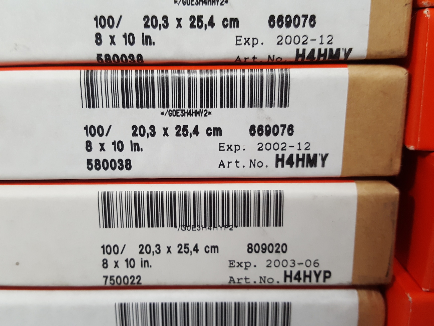 Image of 19x AGFA Rapitone Paper P1-4 H4KK3, P1-2 H4HMY, P1-3 H4HYP H4G4V P1-1 Lab