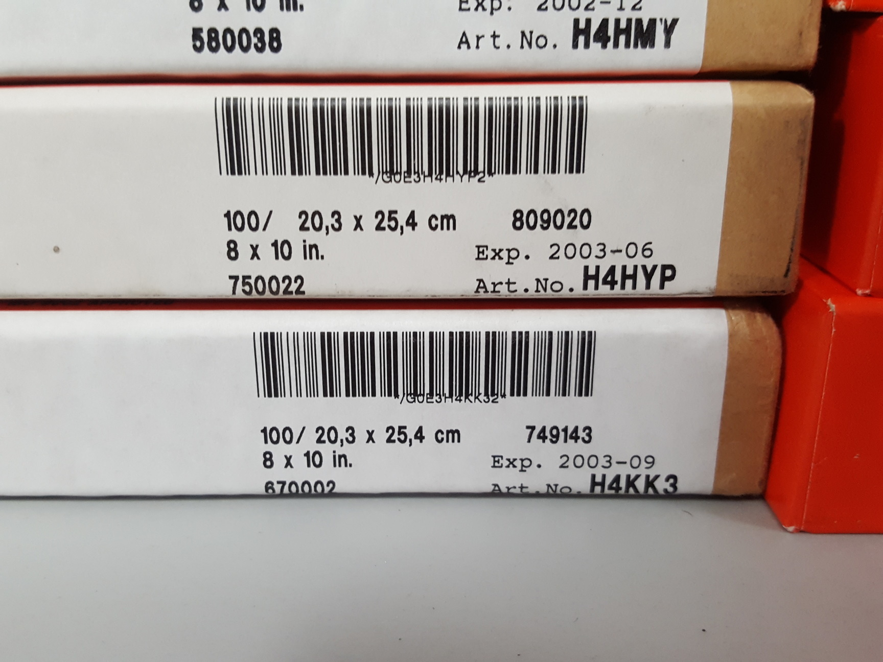 Image of 19x AGFA Rapitone Paper P1-4 H4KK3, P1-2 H4HMY, P1-3 H4HYP H4G4V P1-1 Lab