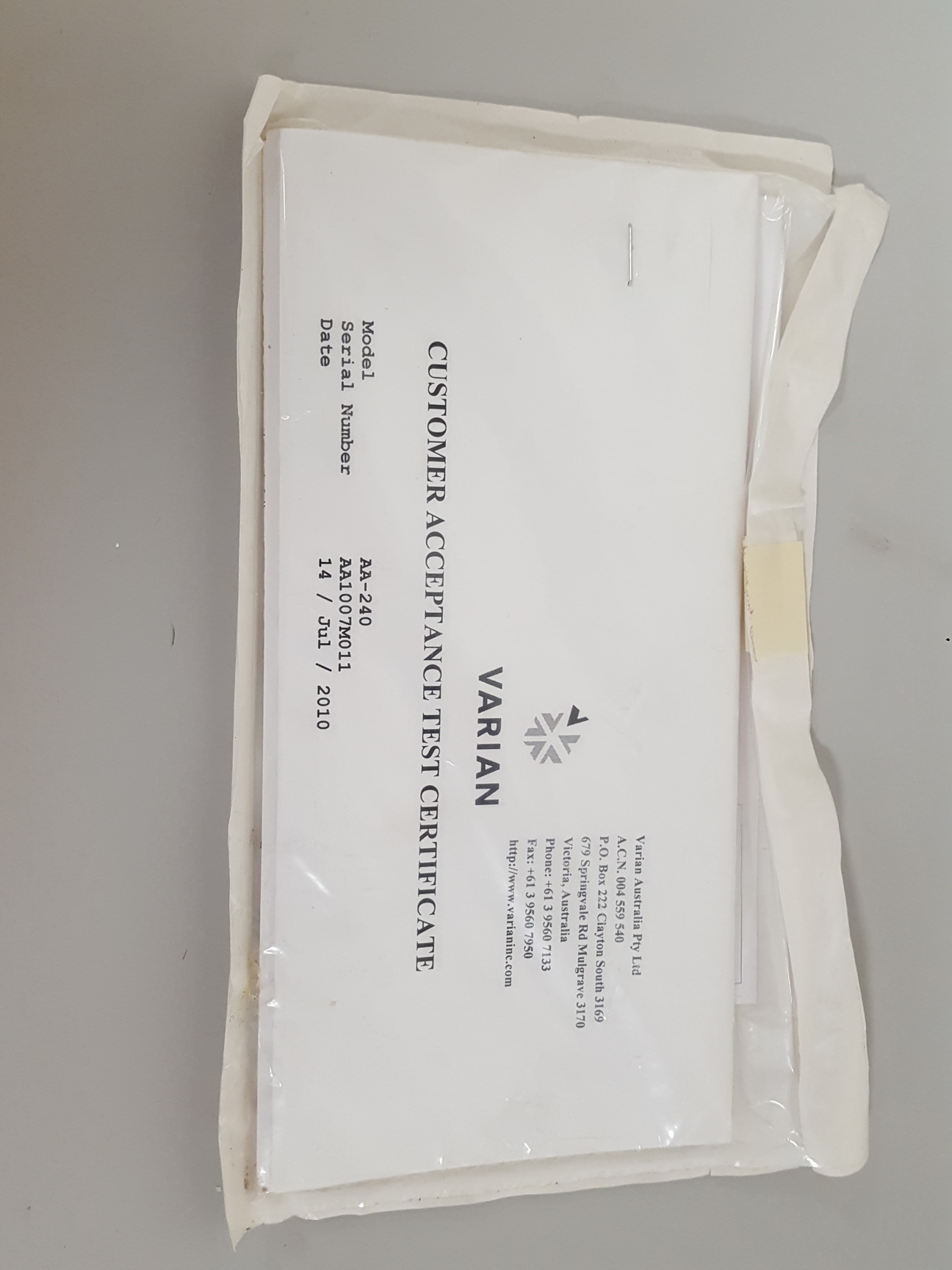 Image of Varian AA240FS Atomic Absorption Spectrophotometer With 2x Other Equipment
