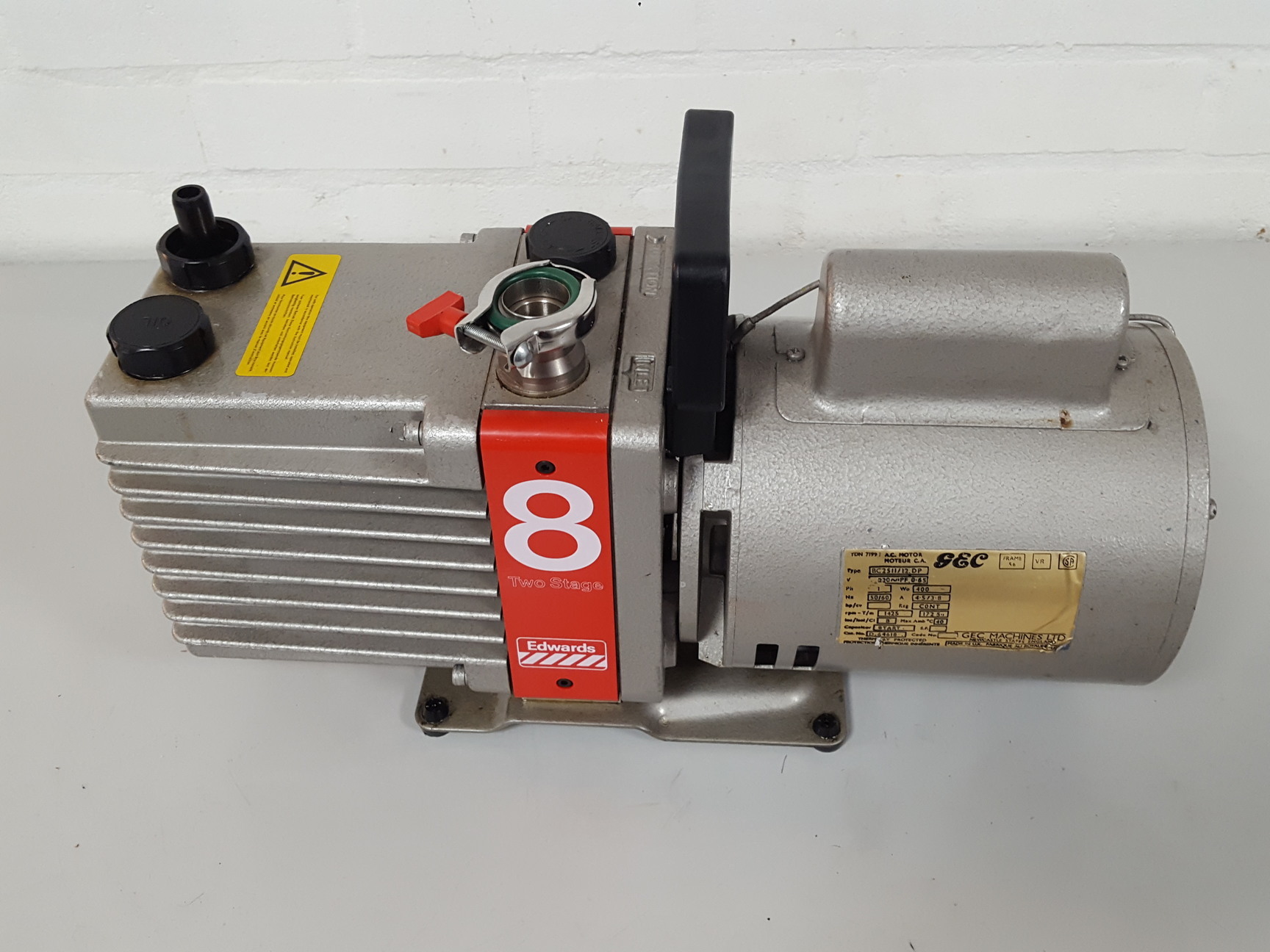 Edwards 8 E2M8 Rotary Vane Dual Stage Vacuum Pump Lab