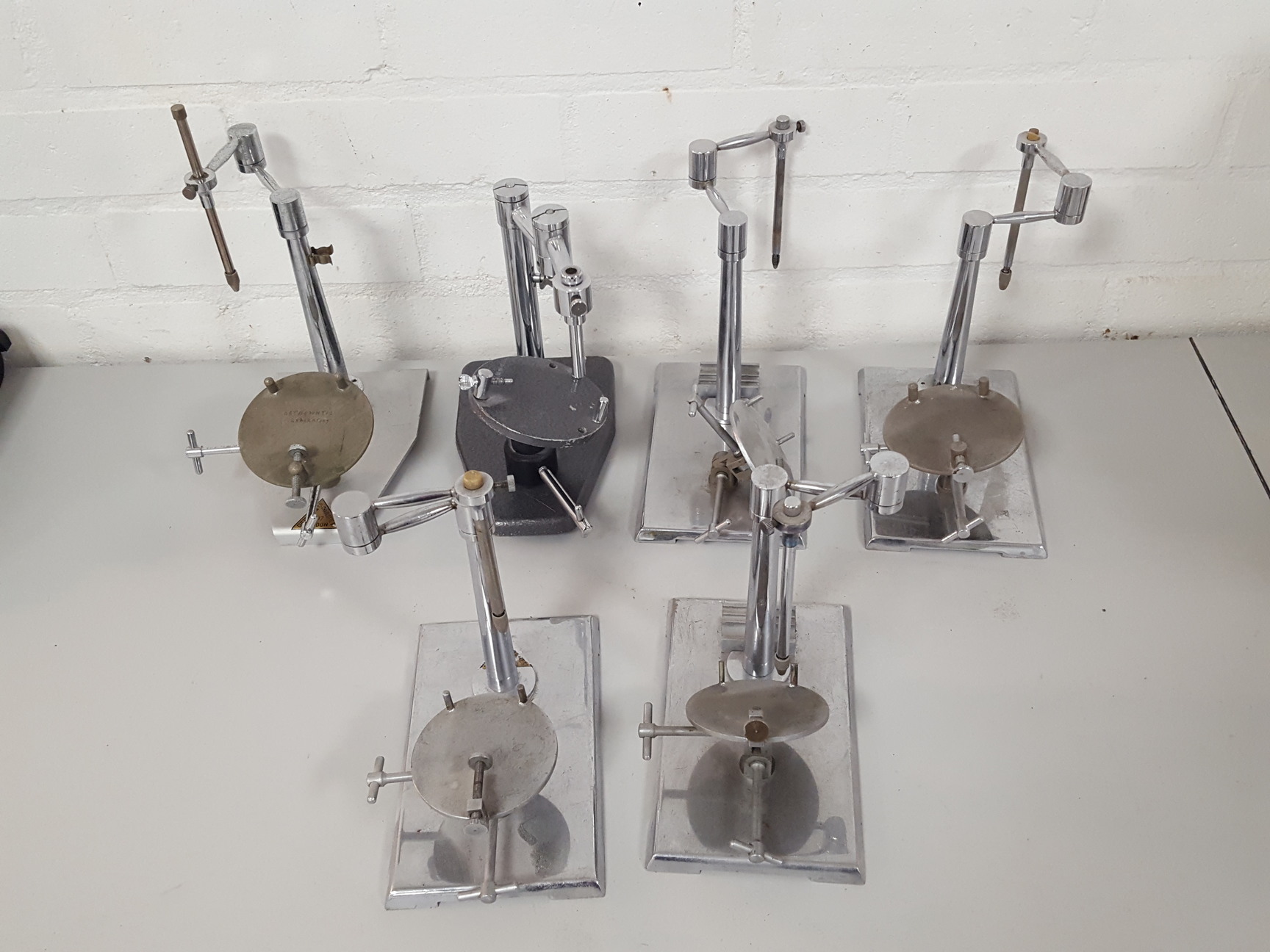 Image of 6x Cottrell & Co Dental Lab Retort Stands Upcycle Vintage