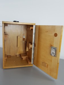 Thumbnail image of 8 x Vintage 1960s/70s Wooden Microscope Boxes Lab