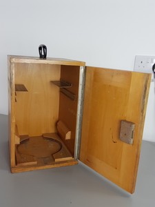 Thumbnail image of 8 x Vintage 1960s/70s Wooden Microscope Boxes Lab