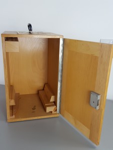 Thumbnail image of 8 x Vintage 1960s/70s Wooden Microscope Boxes Lab